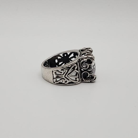 SILPADA RETIRED Sterling Silver 925 Uptown Cubic Zirconia Ring Size 5.5 R0981 - Picture 3 of 10